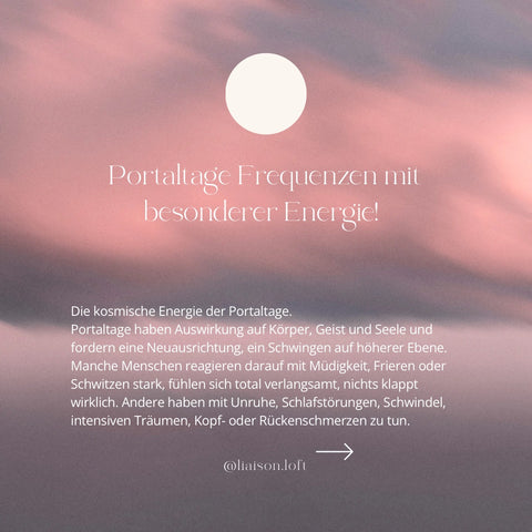 Portaltage Frequenzen mit besonderer Energie! 🌕🌑🌙✨