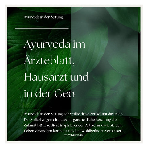Ayurveda im Ärzteblatt, Hausarzt und in der Geo 🗞️